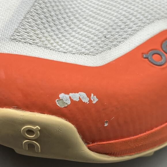 On Running Cloudventure Peak 3 Trail Shoes Men's 13 White Orange Running Sneaker - Picture 9 of 9